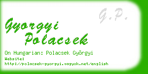 gyorgyi polacsek business card